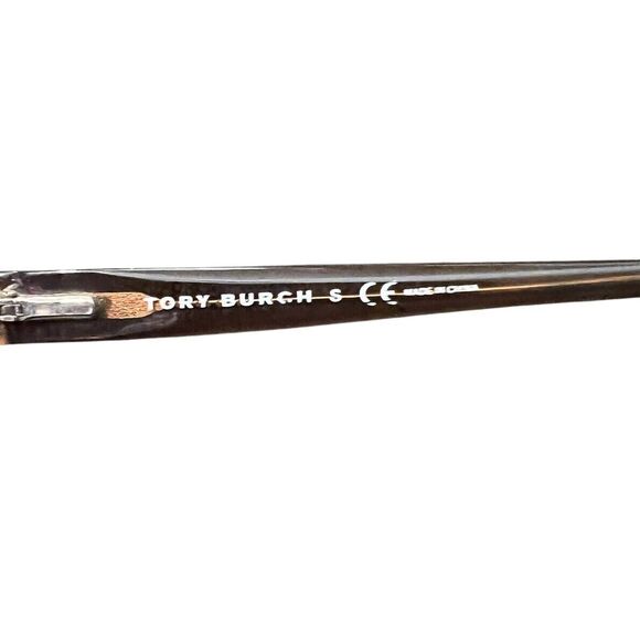 Pre-owned Tory Burch  Brown Tortoise Brown Eyeglass Frame 51-18-135 - Picture 5 of 6